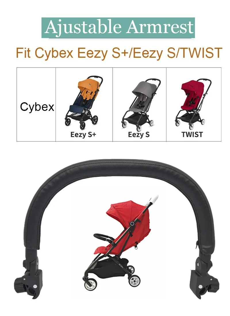 Stroller Accessories Armrest for cybex Eezy handrest Bumper Handrail High Quality PU leather for Cybex S Twist buggy accessories