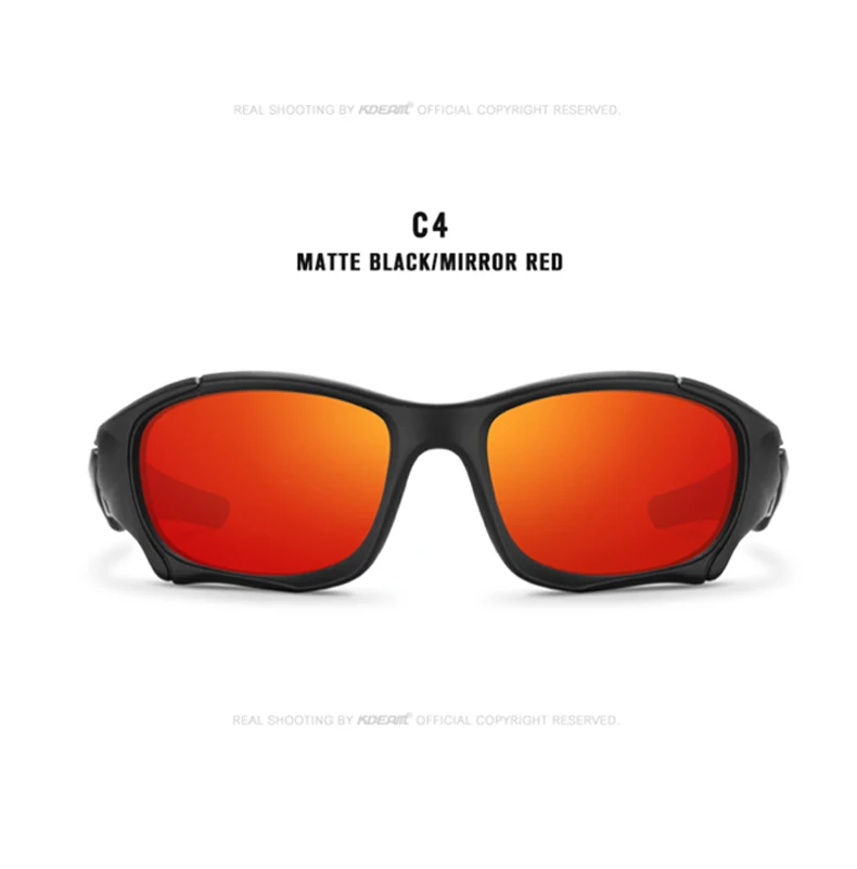 KDEAM Брендовые спортивные поляризованные солнцезащитные очки для мужчин, кривая режущая оправа, антистрессовые линзы, солнцезащитные очки, УФ очки для путешествия M13