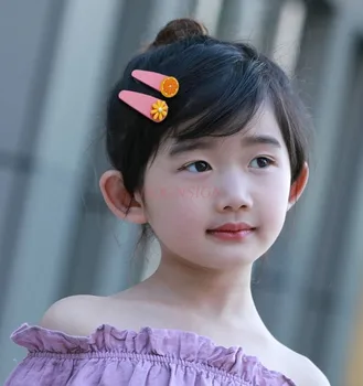 

Cute fruit flower hairpin transparent flow sofa card girl side clip child girl baby hair accessories girl clip