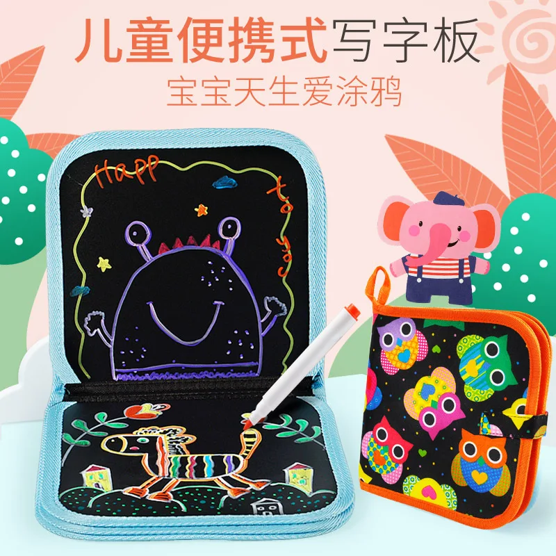 

CHILDREN'S Drawing Board Portable Graffiti Small Blackboard Young STUDENT'S Painted Multi-functional Handwritten Wipable Househo