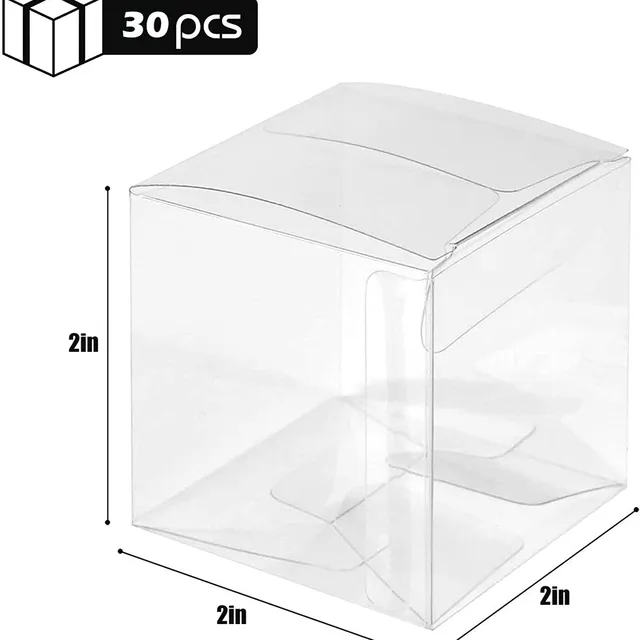 30pcs Clear Plastic Boxes For Gifts Packing Box Gift Packaging