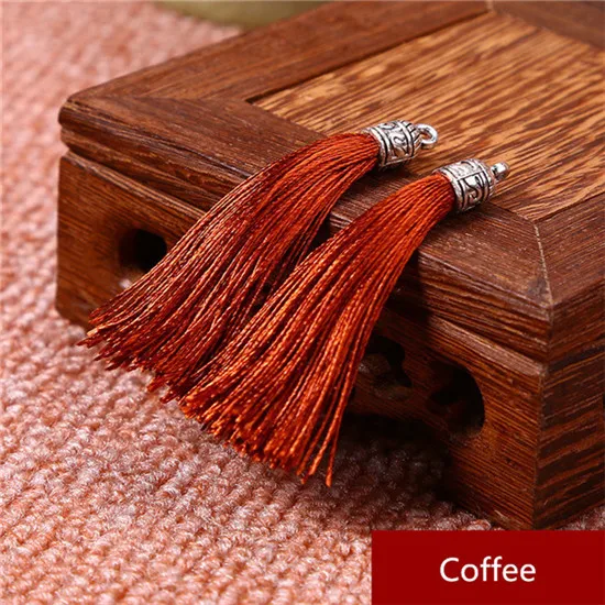 Coffee tassels 1 упаковка, подвесное кольцо, ментальные колпачки, кисточка, бахрома, подвеска, сделай сам, рукоделие, кисточки, отделка одежды, занавески, Декор, серьги, ювелирные изделия, компоненты - Цвет: Coffee tassels