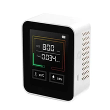 Misuratore di CO2 digitale rilevatore di qualità dell'aria Monitor multifunzione C02 Tester di umidità della temperatura Display LCD con retroilluminazione