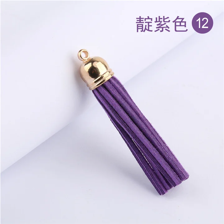 10 шт./лот, мини кисточки, сделай сам, искусственная кожа, кисточки 4 см, кисточки для ювелирных изделий, сережки, аксессуары, 30 цветов - Цвет: color 12
