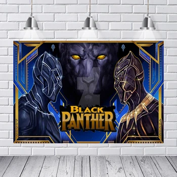 

Photography Backdrops Black Panther Gold Frame Photo Studio Background Backdrop Vinyl Background Photography