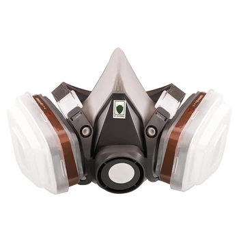 

7 In 1 For 6200 Dustproof Spraying Filter Gas Mask Suit Half Face Chemical Laboratories Reusable Respirator Painting Protective
