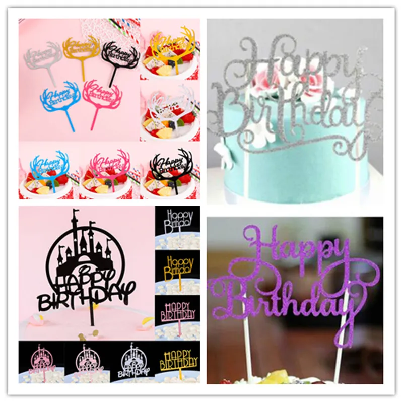 

New Cake Decor Card Insertion Topper Decorative Party Decor Supplies Sweet Clean Lightweight Sweet Creative Cake Decoration