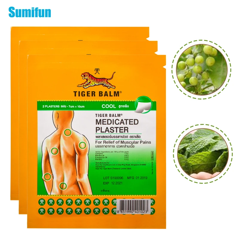 Sumifun 6 шт/3 пакет зеленый пластырь Tiger Balm обезболивающий медицинский уход D2275 |