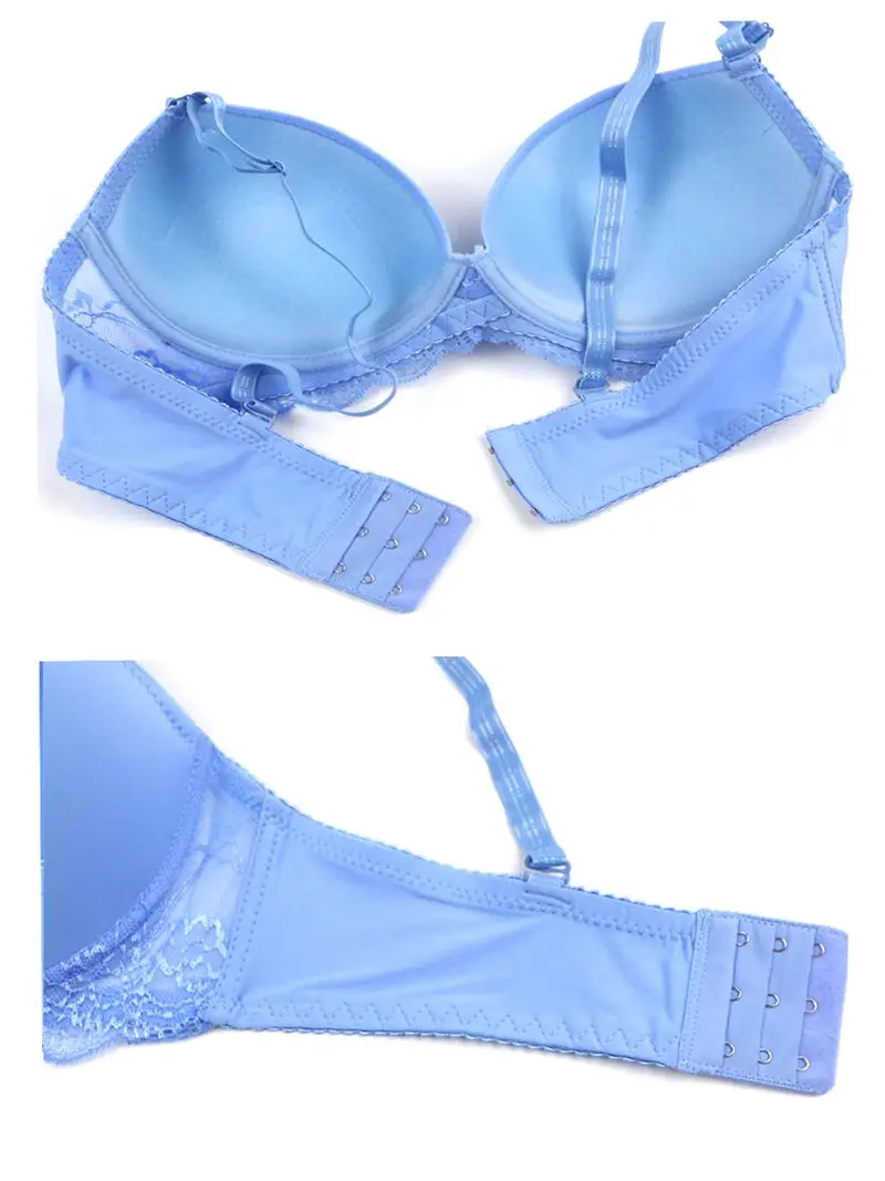 2022 New Sexy BCDE Cup Bras Set For Women Underwear Intimates Lace Black Blue Pink Purple White Female Lingerie