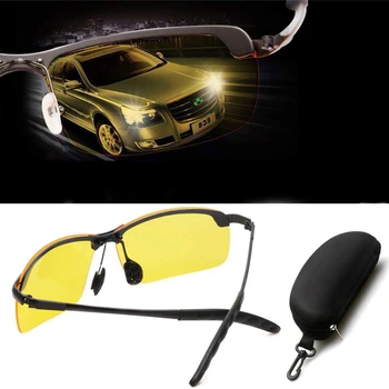 

2020 Polarized Sunglasses Unisex Rectangle Fashion Sun Glasses Night Vision Driving Goggles Yellow Car Automotive Mirror