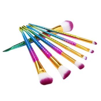 

7PCS Make Up Foundation brush Nylon eyeshadow eyebrow eyeliner soft Cosmetic Brushes Eye Shadow pinceis de maquiagemJ324