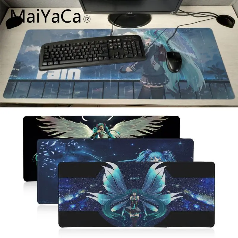 Maiyaca Hatsune аниме Мику девочка коврик для мыши игровой коврик для мыши xl скоростной игровой коврик клавиатура Коврик для мыши стол для портативного компьютера ноутбука коврик