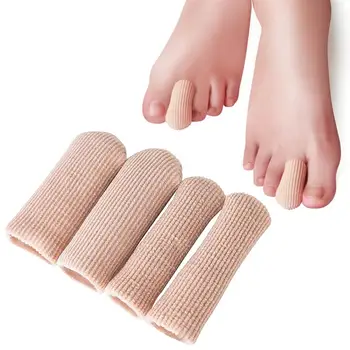 

4pcs Silicone Soft Corrector Closed Toe Protector Gel Finger Feet Cover Sleeve Preventing Blisters Corns Pain Relief Foot Care