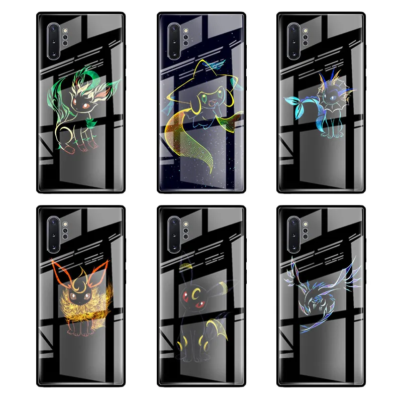 Tempered Glass Case For Samsung Galaxy S20 Ultra S10 5G S10e S8 S9 Plus Note 8 9 10 Lite Phone Cover Cute Cartoon Black Tail Tempered Glass Case For Samsung Galaxy S20 Ultra S10 5G S10e S8 S9 Plus Note 8 9 10 Lite Phone Cover Cute Cartoon Black Tail