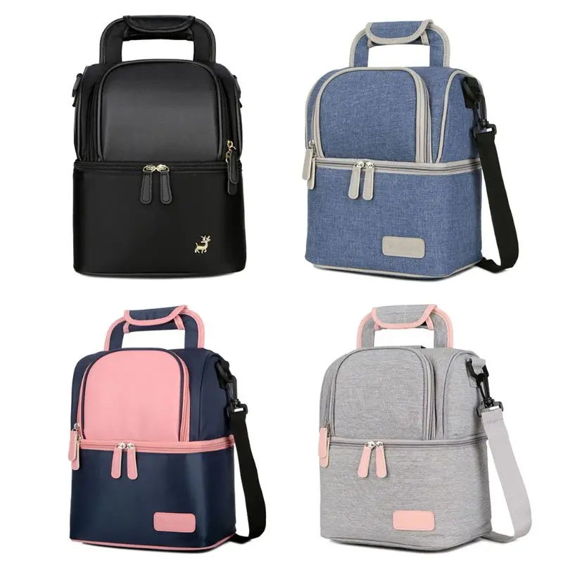 Fashion Women Backpack Multifunction Picnic Bag Double Bottle Storage Pack