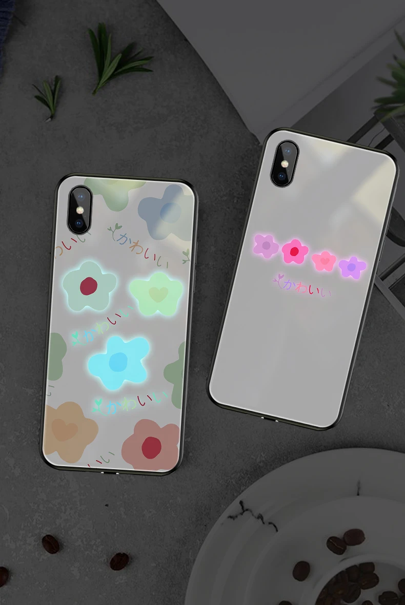Mofi умный светодиодный светящийся чехол для iPhone 11 Pro Чехол для iPhone 11 Max чехол крутой K-POP стеклянный чехол с рисунком
