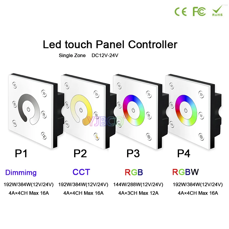 BC led Brightness dimmer RF wireless remote dimming/CCT/RGB/RGBW Touch panel controller for LED Strip Light lamp DC12V-24V | Лампы и