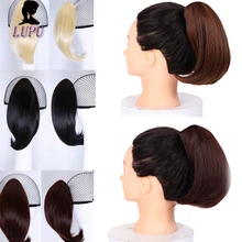 LUPU 6 дюймов Коготь Конский хвост синтетические Короткие шиньоны Клип в маленькие конские хвосты высокая температура волос для наращивания головной убор