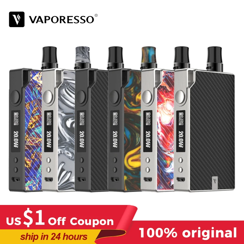 Оригинальный Vaporesso Degree Vape Pod Комплект со встроенным аккумулятором 950 мАч 2 мл