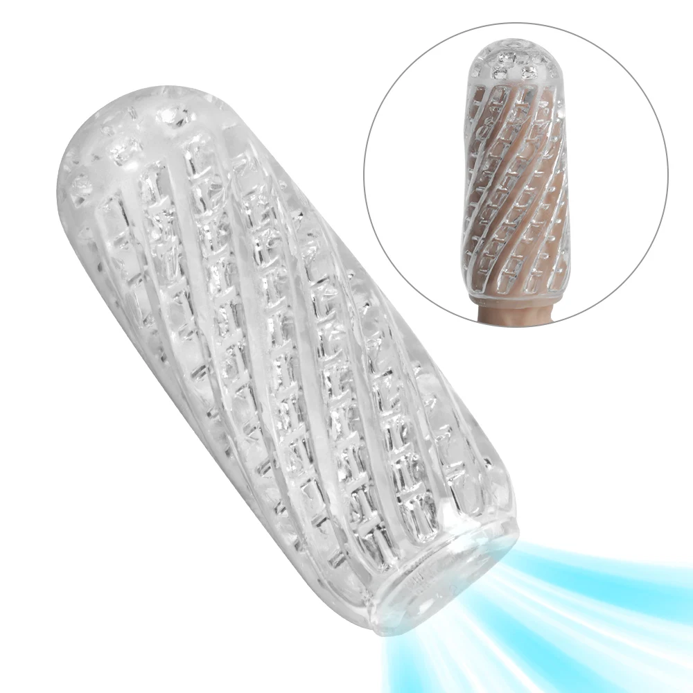 Männlicher Masturbator Cup Weich Transparent Ausdauertraining_voghion.com