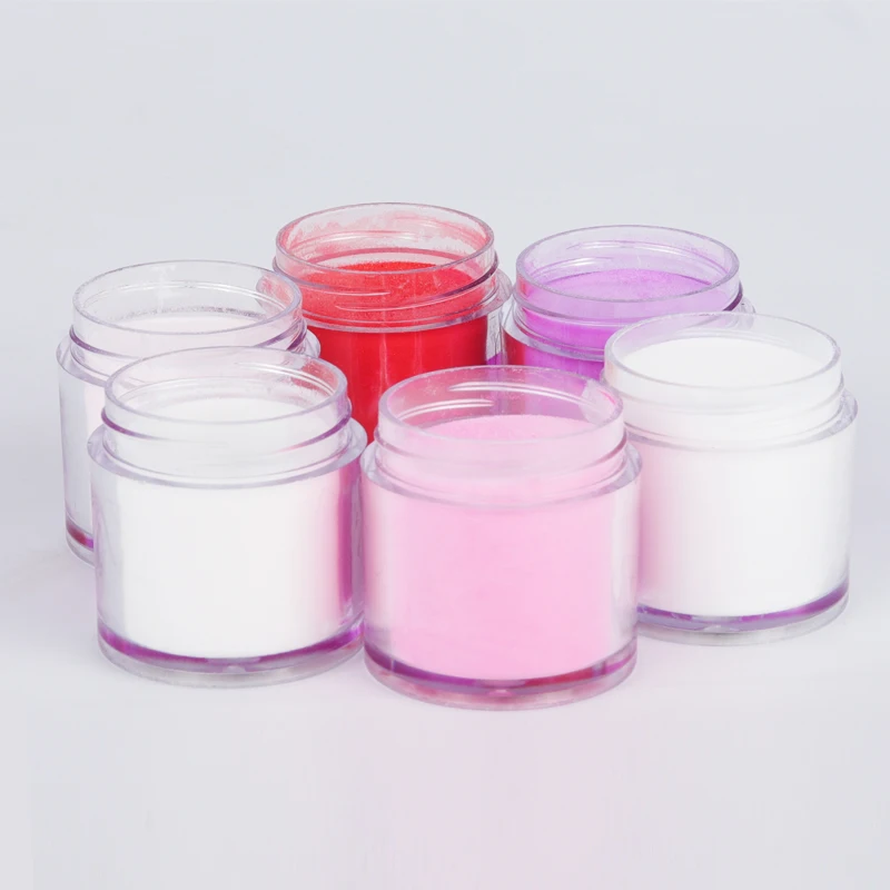 

6 Boxes Acrylic Nail Kit Nail Powder Crystal Clear Nail Polymer Manicure Nail Polish Tips Builder Professional Nail Art Tools