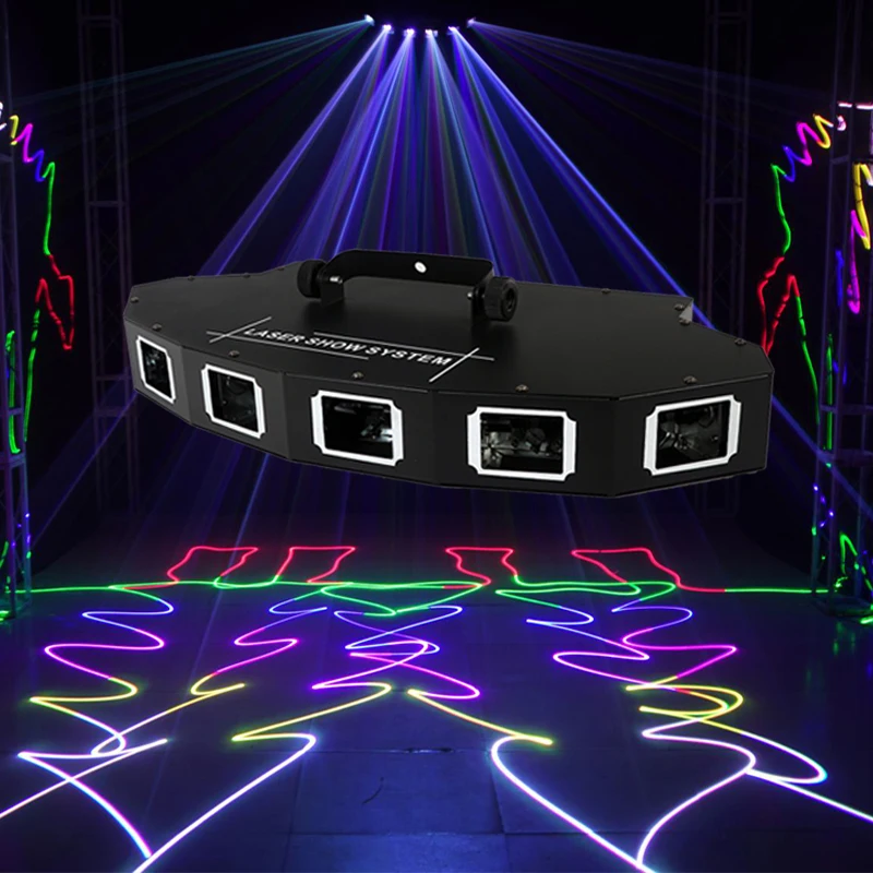 Sistema de espectáculo RGBWY de seis lentes, iluminación fuerte para discotecas, fiestas, de Navidad, proyecto de de DJ DMX - AliExpress Luces e iluminación