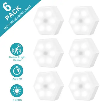 

Battery LED Puck Light PIR Motion Sensor Under Cabinet Led Lights for Kitchen Stairs Wardrobe Lighting Bedroom Closet Night Lamp