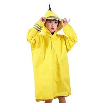 

Male And Female Students Children's Small Dinosaur Raincoat With Transparent Hat Zipper Button Waterproof Raincoat