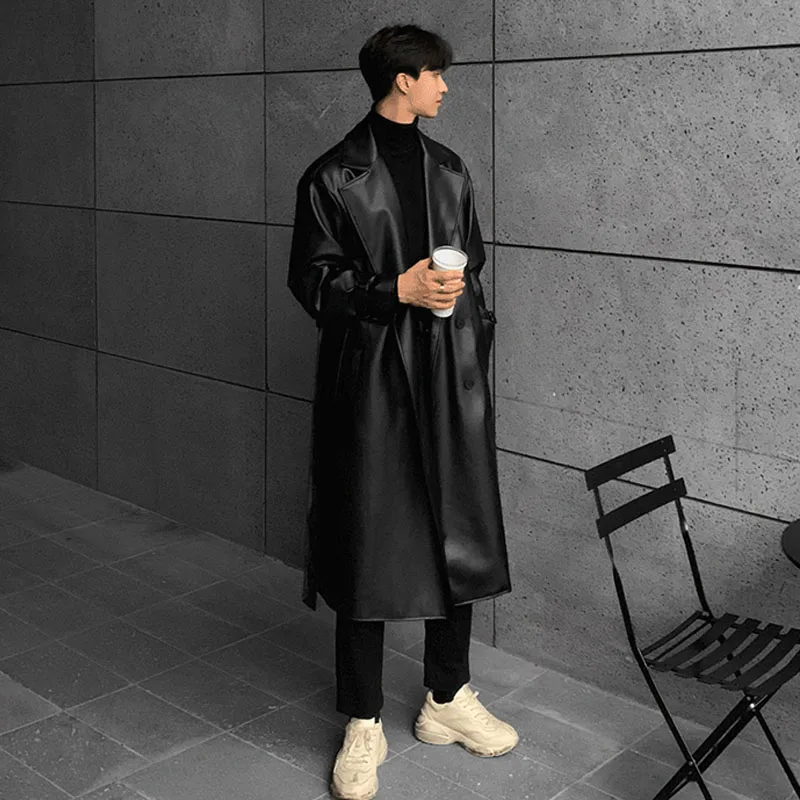 long black overcoat