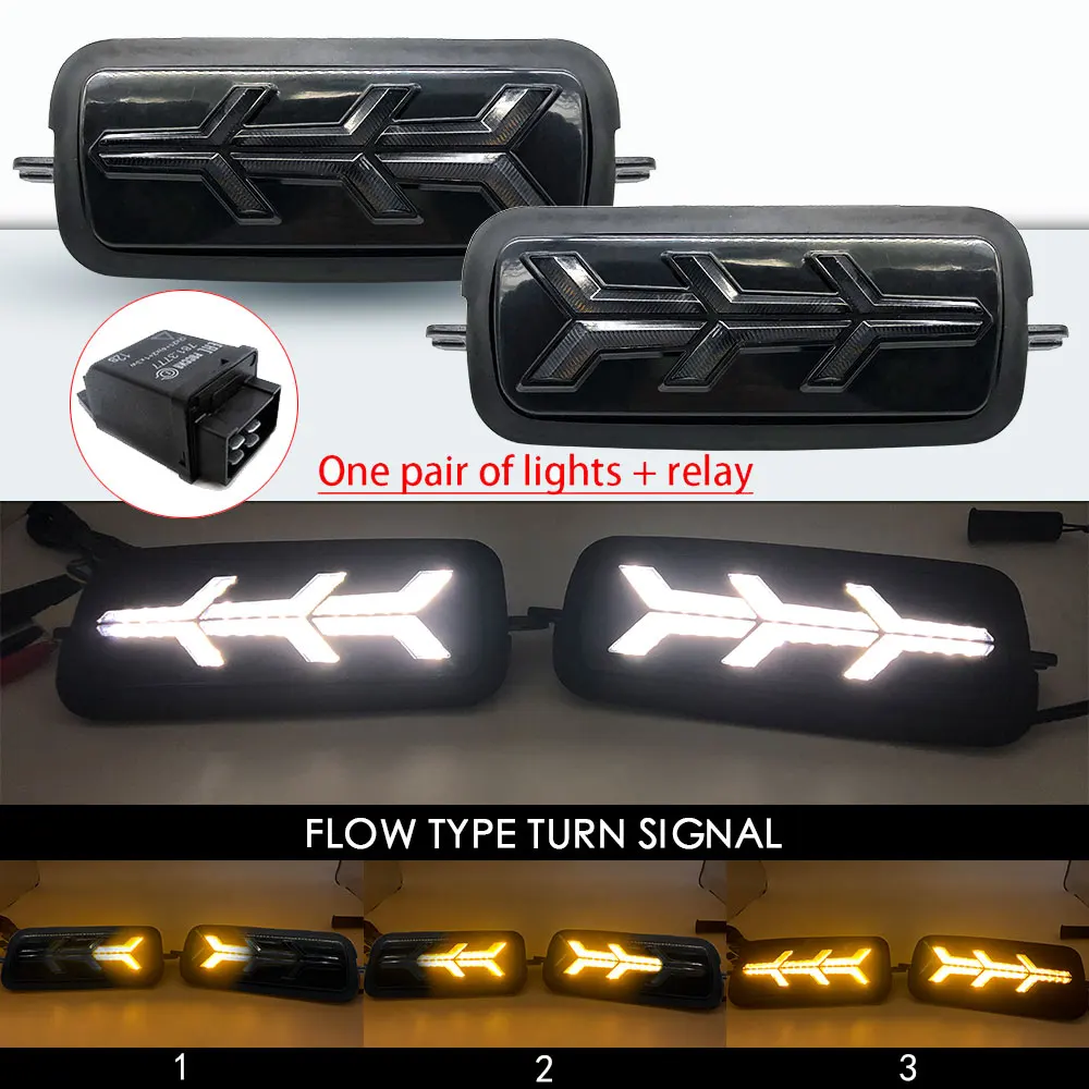 Per Lada Niva 4X4 2121 Faro Urbano Luce Di Marcia Diurna Drl E Kit Luci Posteriori A Led Affumicato