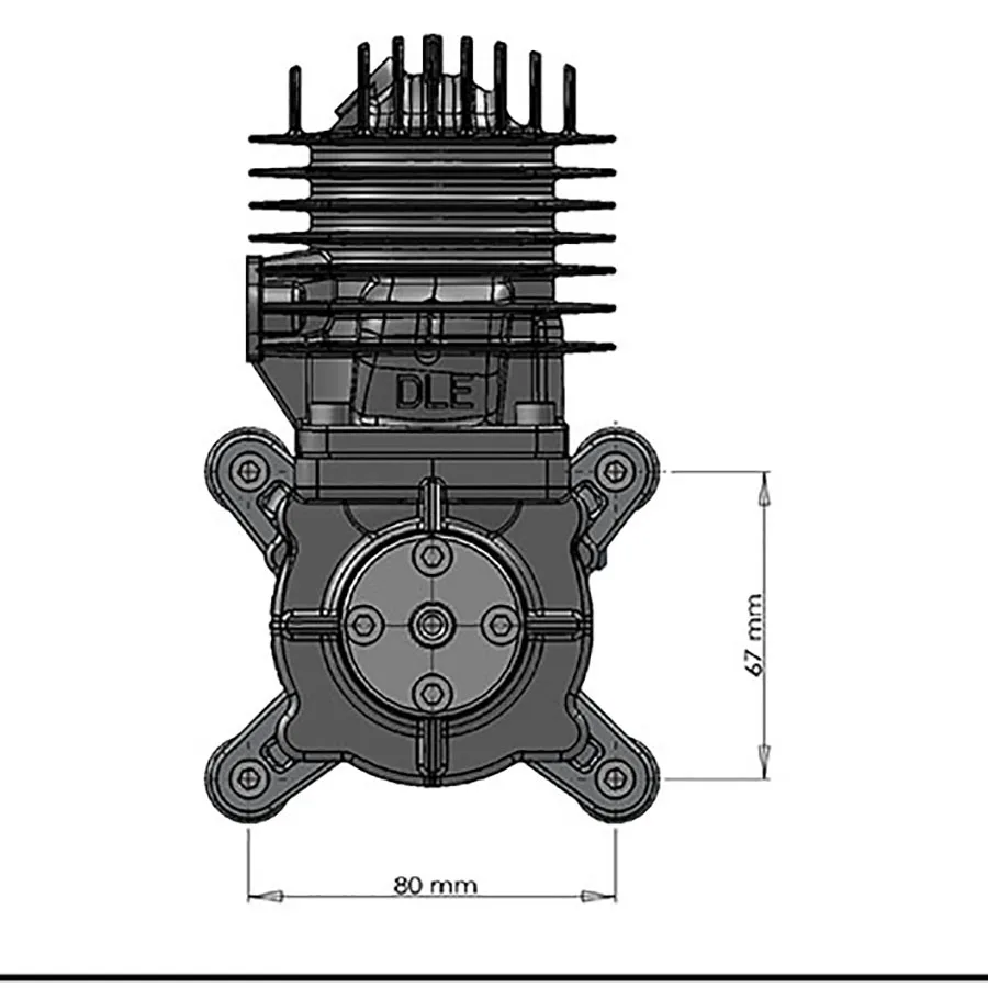 Дле 55 55CC оригинальный газовый двигатель для RC Самолет Модель Лидер продаж дле
