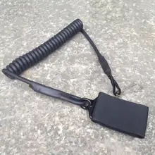 Secure Lanyard Sling Hand Elastic Belt Chain Anti lost Secure Spring lanyard Outdoor Hunting Gun Military Fan Spring Lanyard