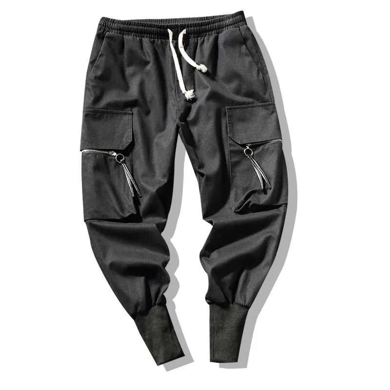 Узкие брюки Jogger мужские уличные спортивные штаны хип хоп одноцветная Мужская Спортивные штаны повседневные мужские большие размеры 5XL HZ195