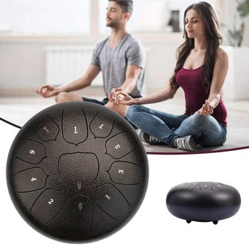 

Steel Tongue Drum 10 Inch Ethereal Rhythm Drum 11 Notes Tone F Percussion Hand Drum For Drop Shipping