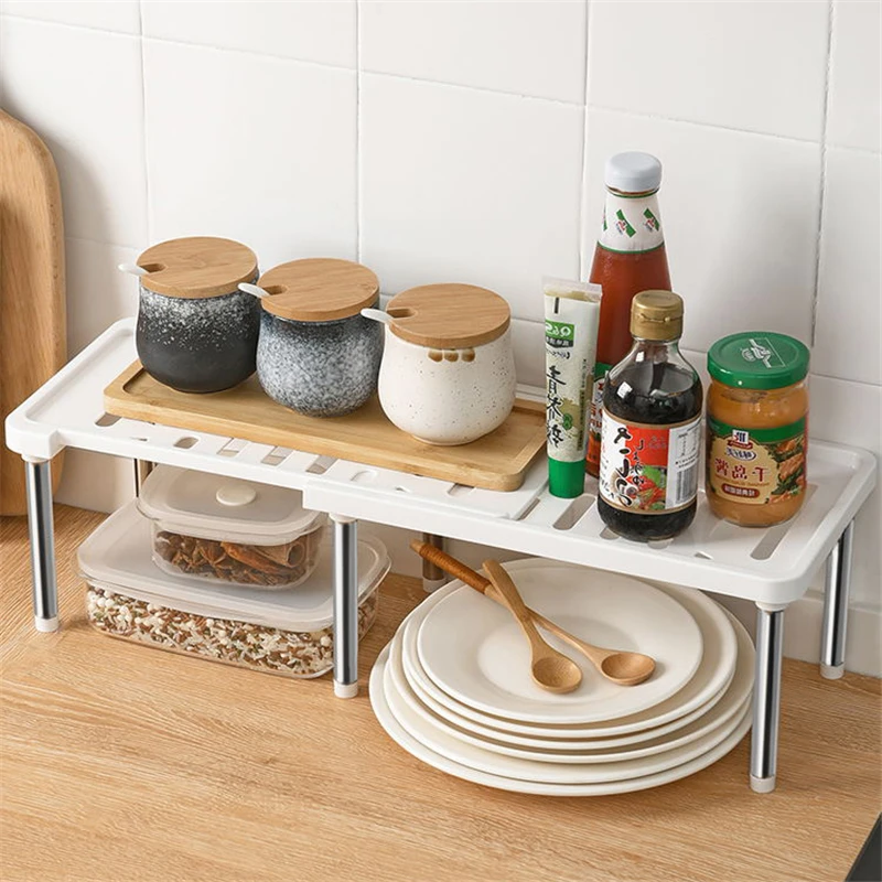 

Adjustable Home Closet Organizer Storage Shelf for Kitchen Space Saving Wardrobe Rack Cabinet Holders Home Storage Organizer
