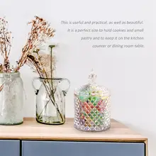 BESTONZON Хрустальная коробка для конфет, стеклянный контейнер для хранения закусок, украшение для дома, настольная комната(цветная