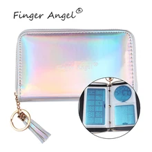 Finger Angel 24 слота штамповочная пластина держатель Чехол лазер 5 цветов Круглый квадратный прямоугольник шаблон для ногтей Органайзер сумка для хранения# W036