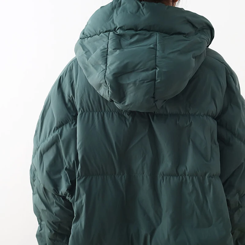 Осеннее и зимнее повседневное однотонное хлопковое пальто большого размера на молнии с капюшоном новая свободная удобная женская куртка с длинным рукавом