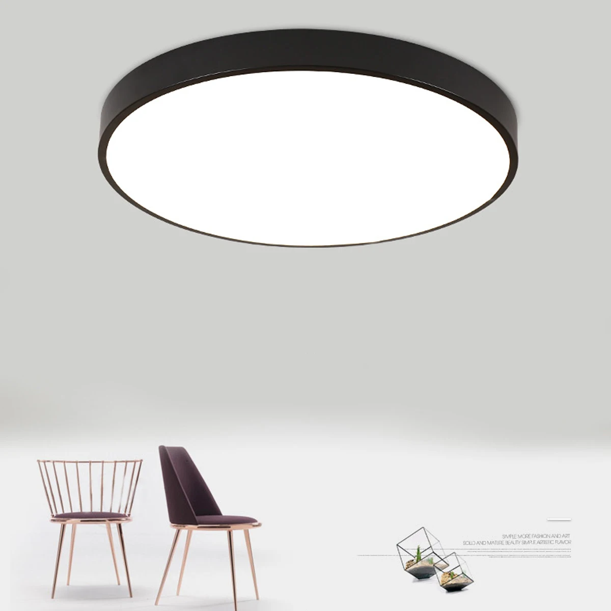 5CM Ultra-thin LED Ceiling Light Modern Lamp Living Room Lighting Fixture Bedroom Kitchen Surface Mount Flush Panel