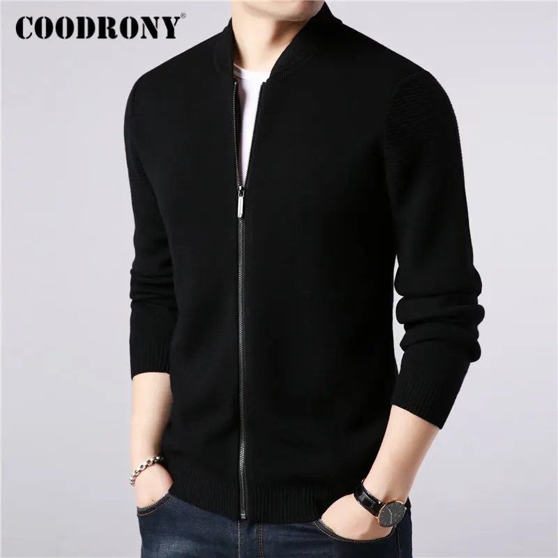 Buy COODRONY Brand Sweater Coat Men Cashmere Wool Cardigan Men Clothes 2019 New Arrivals Autumn Winter Thick Warm Zipper Coats 91088