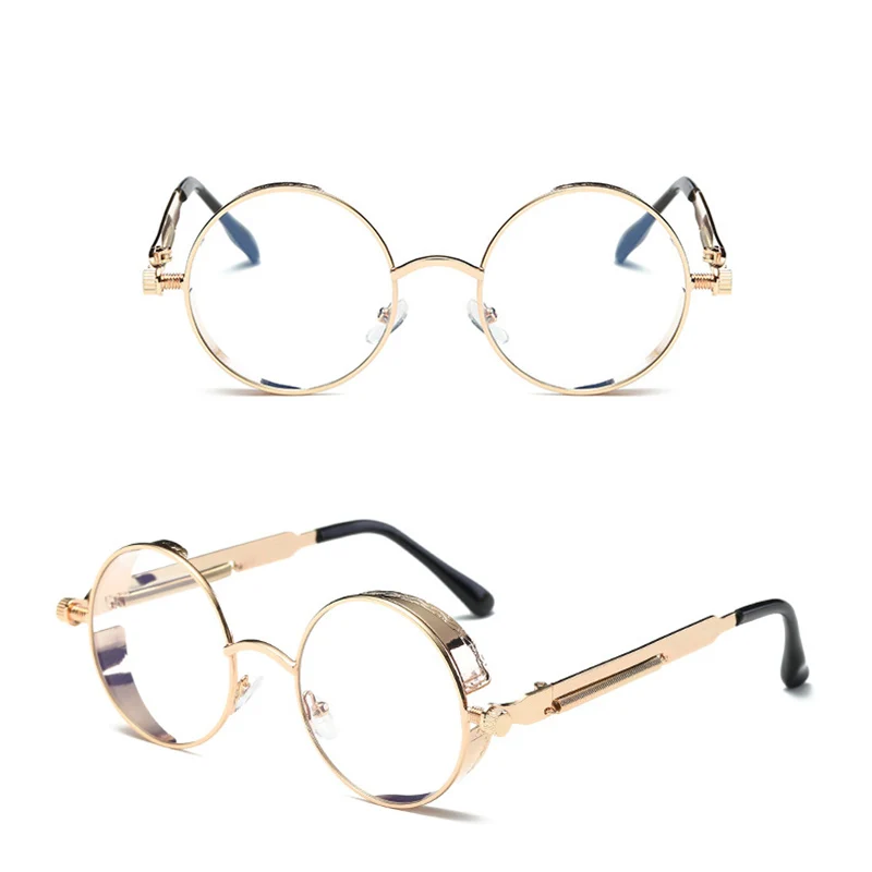 05 Round Metal Cycling Eyewear Protective Antifog Glasses Work Men Safety Welding Glasses Brand Designer Retro Vintage UV400 - Цвет: 05