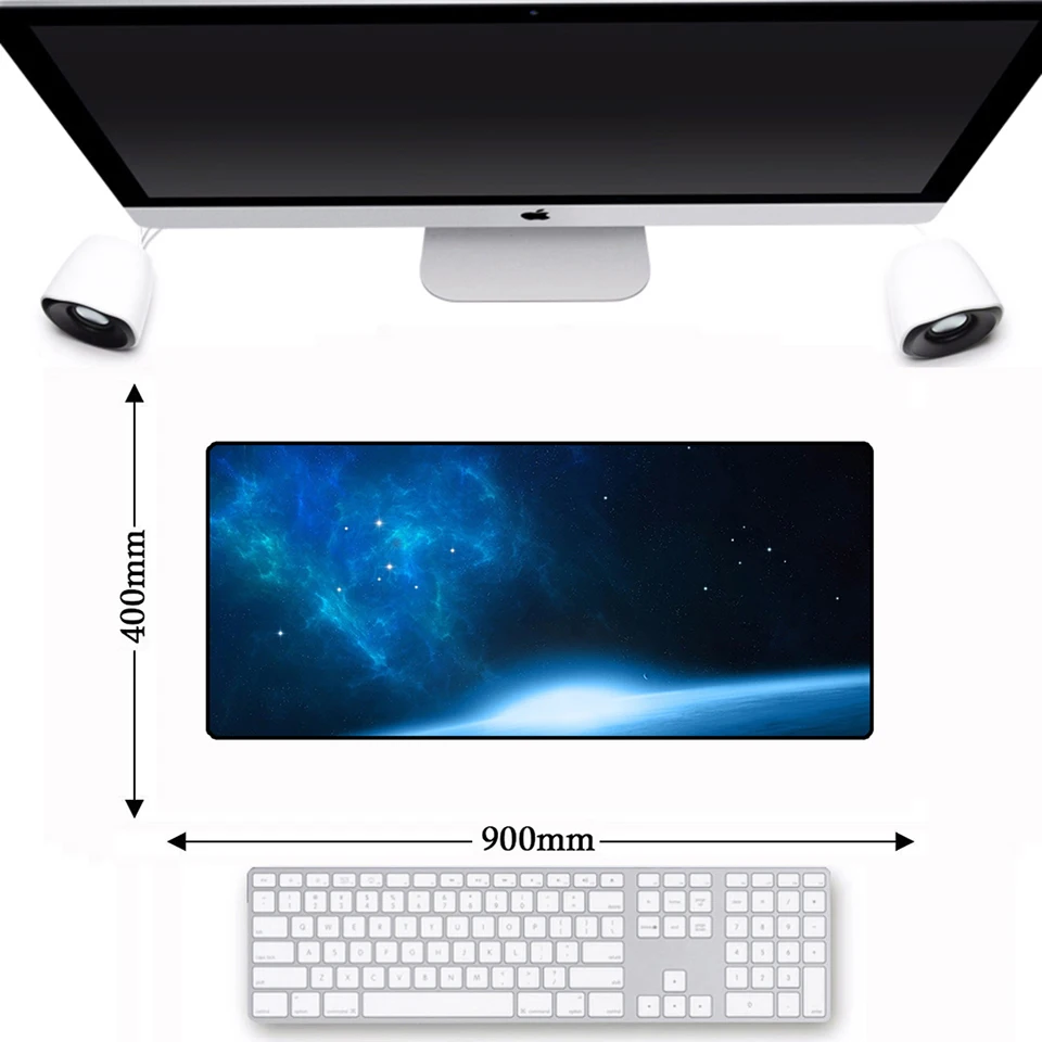 

Large XL Anti-slip 900*400*3mm Custom Gaming Computer Mouse Pad tapis de souris Space Laptop Cushion Desk Mats Lockedge Mousepad