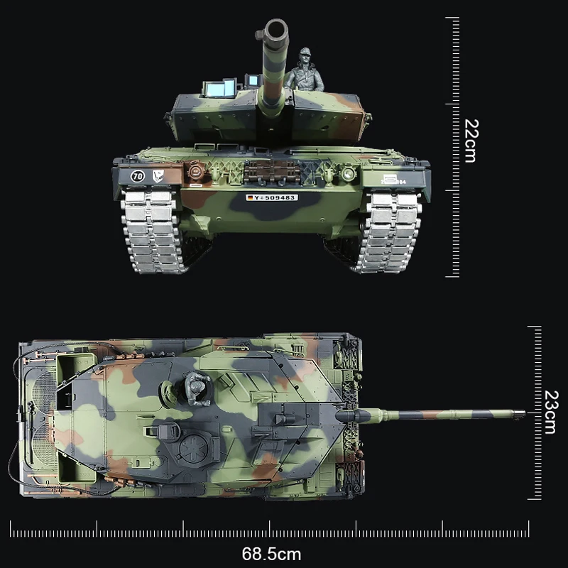 Металлический Танк 2,4 г немецкий Леопард 2A6 реальный звук симуляции Инфракрасный Радиоуправляемый Танк эмиссионная пуля металлический трек металлический привод колеса Танк Игрушка