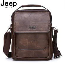 

JEEP BULUO Brand Men Leather Bags Man's Fashion Shouder Messenger Bag Causal Crossbody Tote Bags New Style 100% High Quality