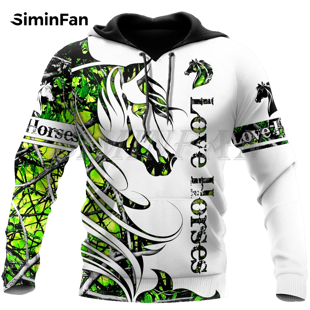

Love Horse Green Camo Mens 3D Print Hoodies Unisex Casual Sweatshirt Harajuku Pullover Women Tracksuit Zip Jacket Punk Style H7