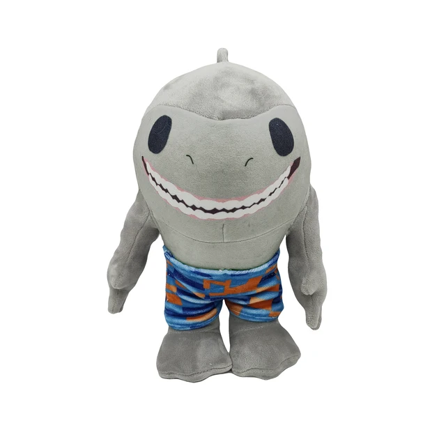 Creative Cartoon Plush Animal Shark Doll King Shark Kawaii Soft Padded Pillow Home Decoration Holiday Gift