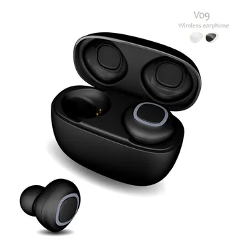

TWS Bluetooth Wireless Earphones Stereo Music Sports Mini True Wireless Earbuds with Charging Box Earplug with Dual Microphone