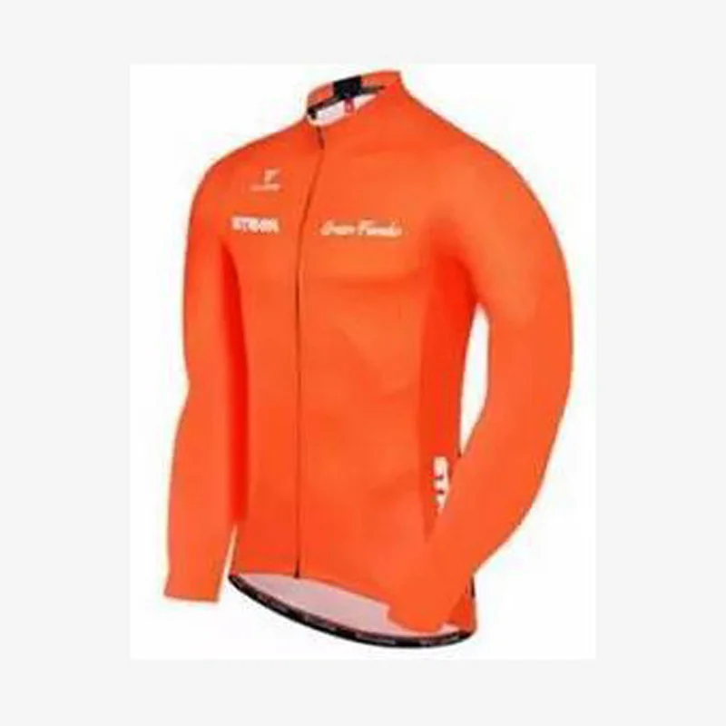 STRAVA Team для мужчин Велоспорт Джерси с длинным рукавом комплект одежды велосипед одежда комбинезон ropa ciclismo uniformes велосипед S122402 - Цвет: long sleeve