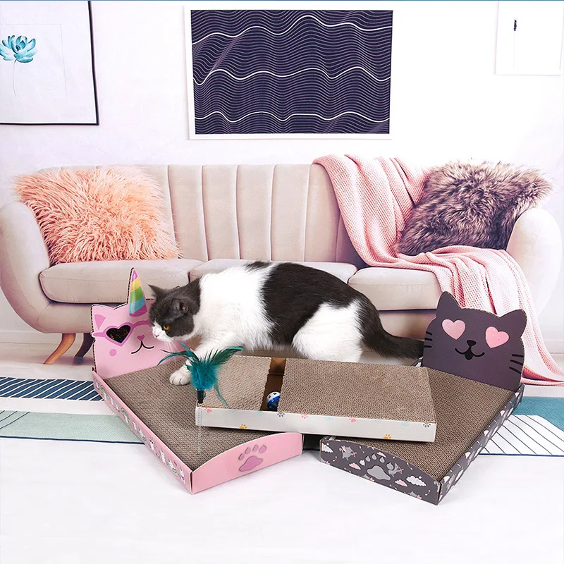

Cat Scraper Toy Creativity Book Unicorn Shape Claw Sharpener Scratching Corrugated Board Pet Grinding Claw Sleep Bed Cat Supplie