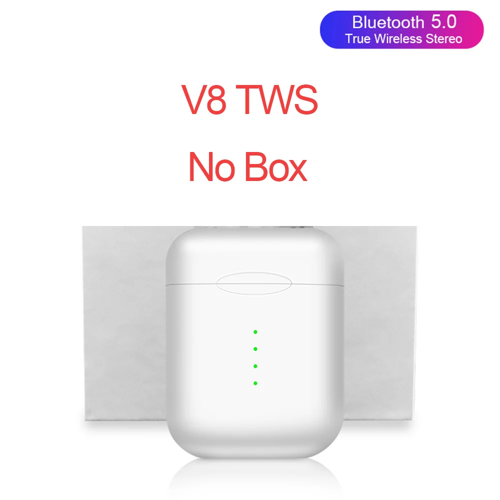 V8 TWS Bluetooth 5,0 Беспроводные наушники сенсорные мини наушники с микрофоном для iPhone 6S X 7 8 samsung S6 S8 Xiaomi huawei LG - Цвет: No retail box